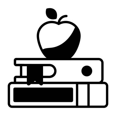 Kitaplar, kütüphane, eğitim Modern kavramlar düz tasarım, kaliteli vektör illüstrasyonu konsepti. Vektör simgesi.