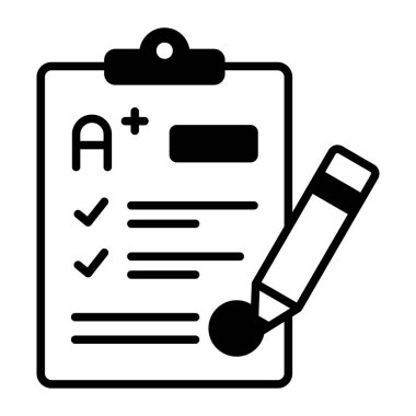 Notlar, sınav, eğitim Modern konseptler düz tasarım, kaliteli vektör çizimi konsepti. Vektör simgesi.