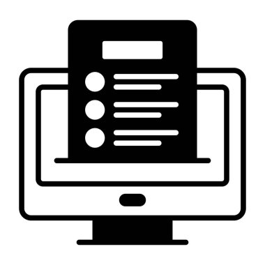 Çevrimiçi test, çevrimiçi eğitim, Modern kavramlar düz tasarım, kaliteli vektör çizimi konsepti. Vektör simgesi.