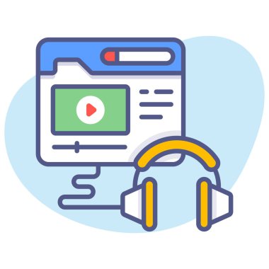 Çevrimiçi eğitim, eğitim, Modern kavramlar düz tasarım, kaliteli vektör illüstrasyonu konsepti. Vektör simgesi.