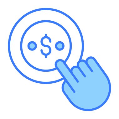 tıklama simgesi başına ücret modern illüstrasyon