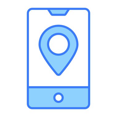 çevrimiçi konum simgesi modern illüstrasyon