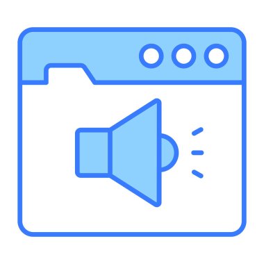 çevrimiçi ses simgesi modern illüstrasyon