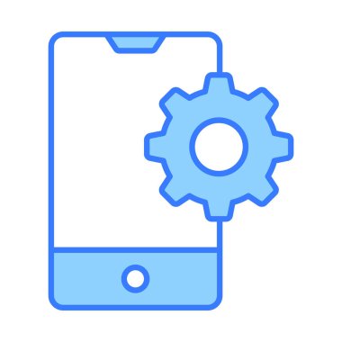 akıllı telefon ayarı simgesi modern illüstrasyon