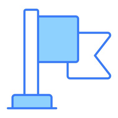 bayrak siyah simgesi modern illüstrasyon