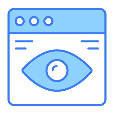 websitesi görme simgesi modern illüstrasyon