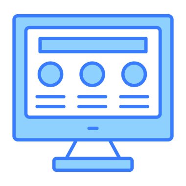 çevrimiçi yayın simgesi modern illüstrasyon