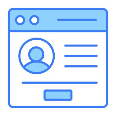 profil sayfası simgesi modern illüstrasyon