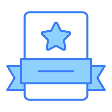 Sertifika simgesi modern vektör illüstrasyonu             