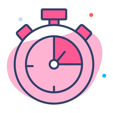 Kronometre düz çizgi simgesi modern illüstrasyon