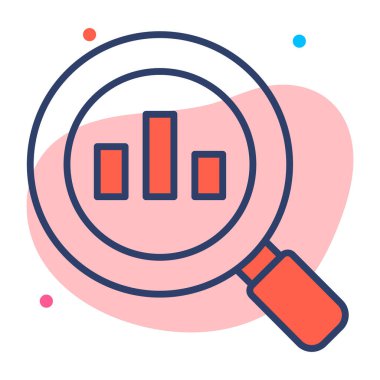 SEO düz çizgi simgesi modern illüstrasyon raporu