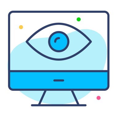 düz çizgi simgesini göster modern illüstrasyon