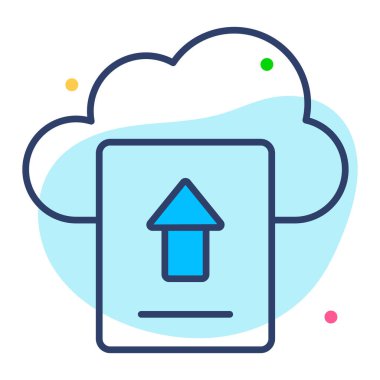 tarih bulut düz çizgi simgesi modern illüstrasyon