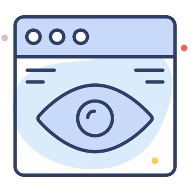 websitesi vizyonu düz çizgi simgesi modern illüstrasyon