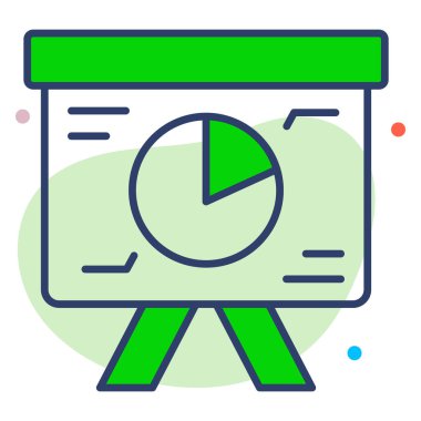 data analizi düz çizgi simgesi modern illüstrasyon