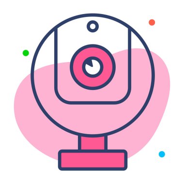 Web düz çizgi simgesi modern illüstrasyonla geldi