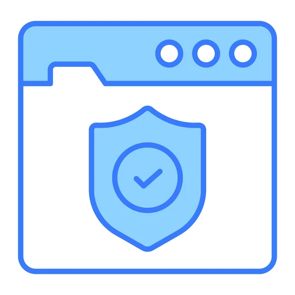 Icono Seguridad Web Ilustración Moderna — Archivo Imágenes Vectoriales