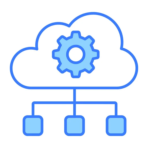 Ikona Sieci Chmurowej Nowoczesna Ilustracja — Wektor stockowy