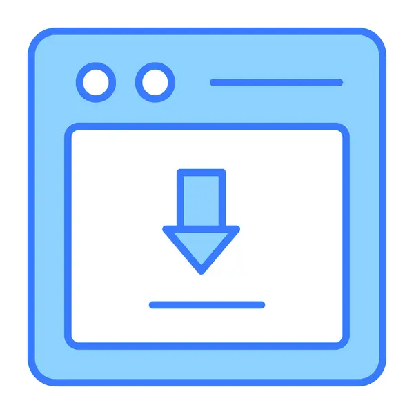 Icono Descarga Datos Ilustración Moderna — Vector de stock