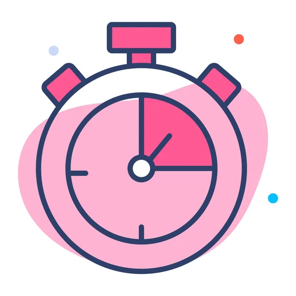 Stopwatch Flat Line Icon Modern Illustration — Stock Vector