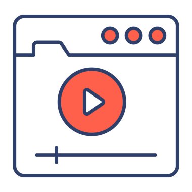 çevrimiçi yayın simgesi modern illüstrasyon