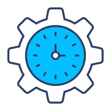 Zaman yönetimi simgesi modern illüstrasyon