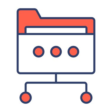 ağ dizini simgesi modern illüstrasyon