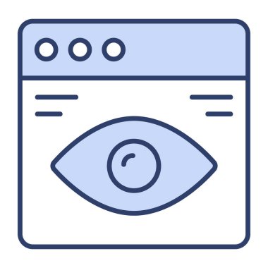 websitesi görme simgesi modern illüstrasyon