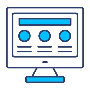 çevrimiçi yayın simgesi modern illüstrasyon