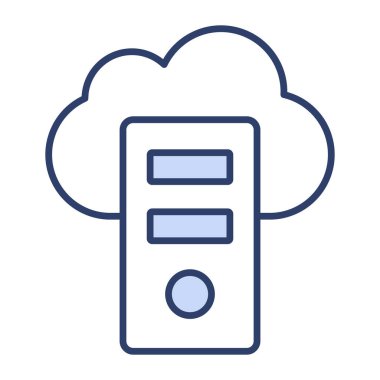 bulut hesaplama simgesi modern illüstrasyon