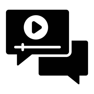 Video sohbet simgesi modern illüstrasyon