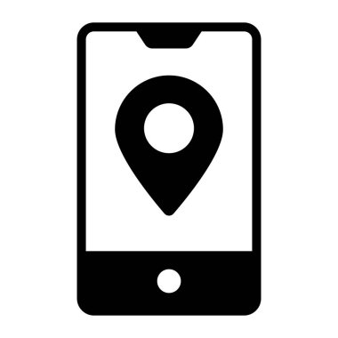 çevrimiçi konum simgesi modern illüstrasyon