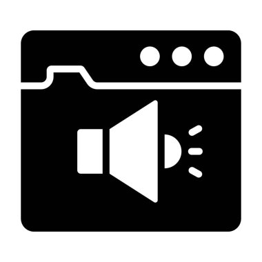 çevrimiçi ses simgesi modern illüstrasyon