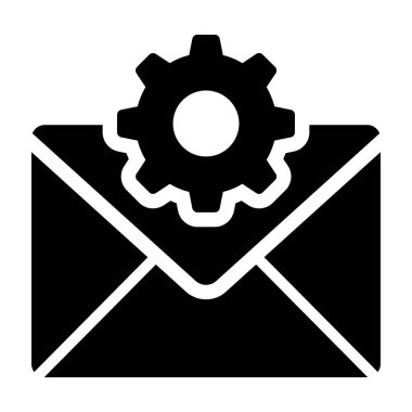 e-posta yönetimi simgesi modern illüstrasyon
