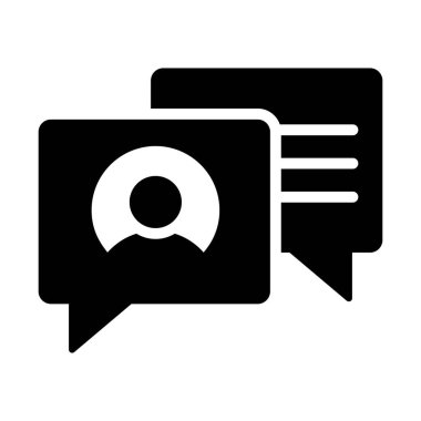 Sosyal iletişim simgesi modern illüstrasyon