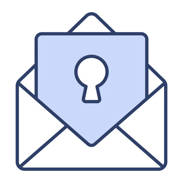 Mail Bezpieczeństwo Ikona Nowoczesna Ilustracja — Wektor stockowy