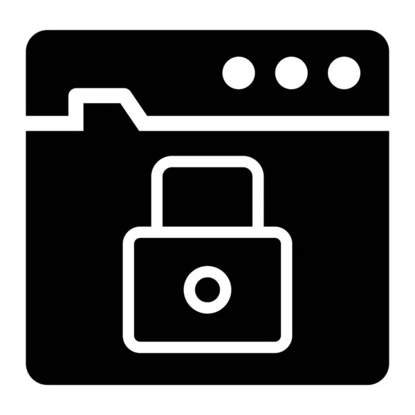 Icono Seguridad Del Sitio Web Ilustración Moderna — Archivo Imágenes Vectoriales