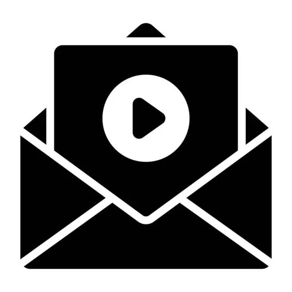 Moderní Ilustrace Ikony Video Mail — Stockový vektor