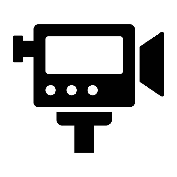 ビデオカメラのアイコン現代的なイラスト — ストックベクタ