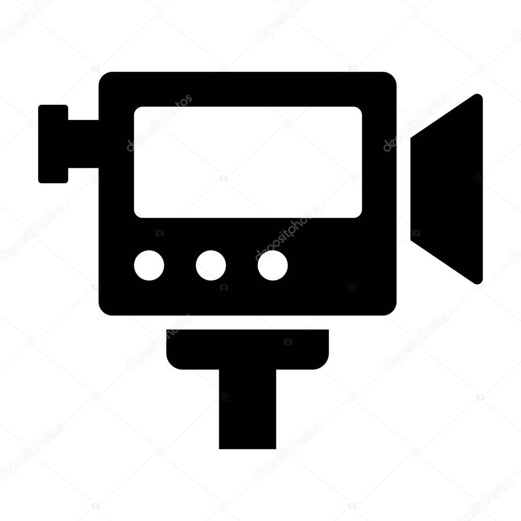 vector simple del icono de la cámara de televisión. video en vivo
