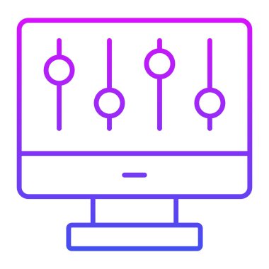 denetleyici simgesi modern vektör illüstrasyonu