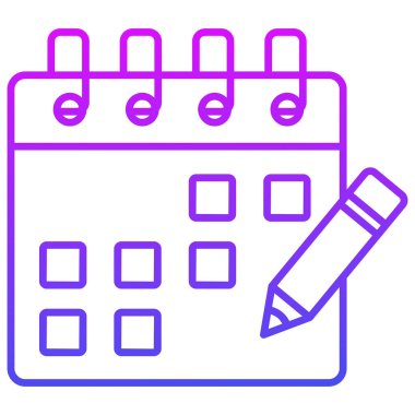 tablo planlayıcı simgesi modern illüstrasyon