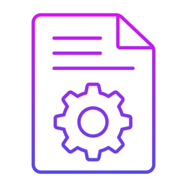 Belge simgesini modern illüstrasyon onar