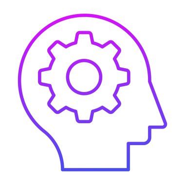 Beyin fırtınası simgesi modern vektör çizimi