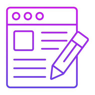 Web sitesi düzenleme simgesi modern illüstrasyon