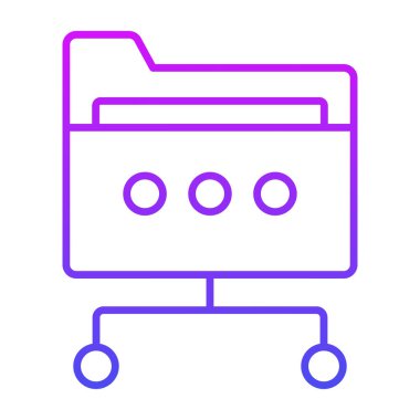 ağ dizini simgesi modern illüstrasyon