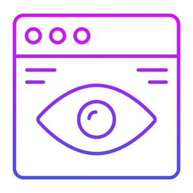 websitesi görme simgesi modern illüstrasyon