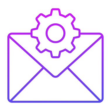 e-posta yönetimi simgesi modern illüstrasyon