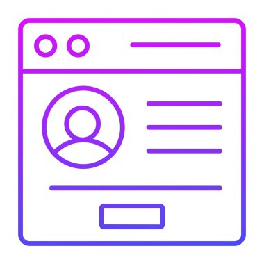 profil sayfası simgesi modern illüstrasyon