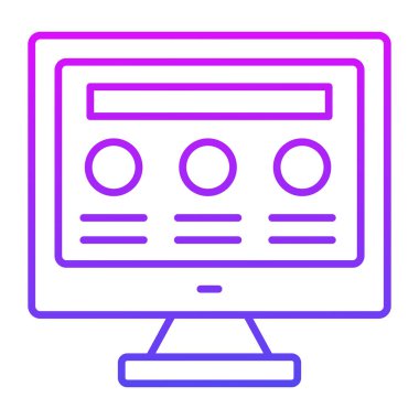 çevrimiçi yayın simgesi modern illüstrasyon